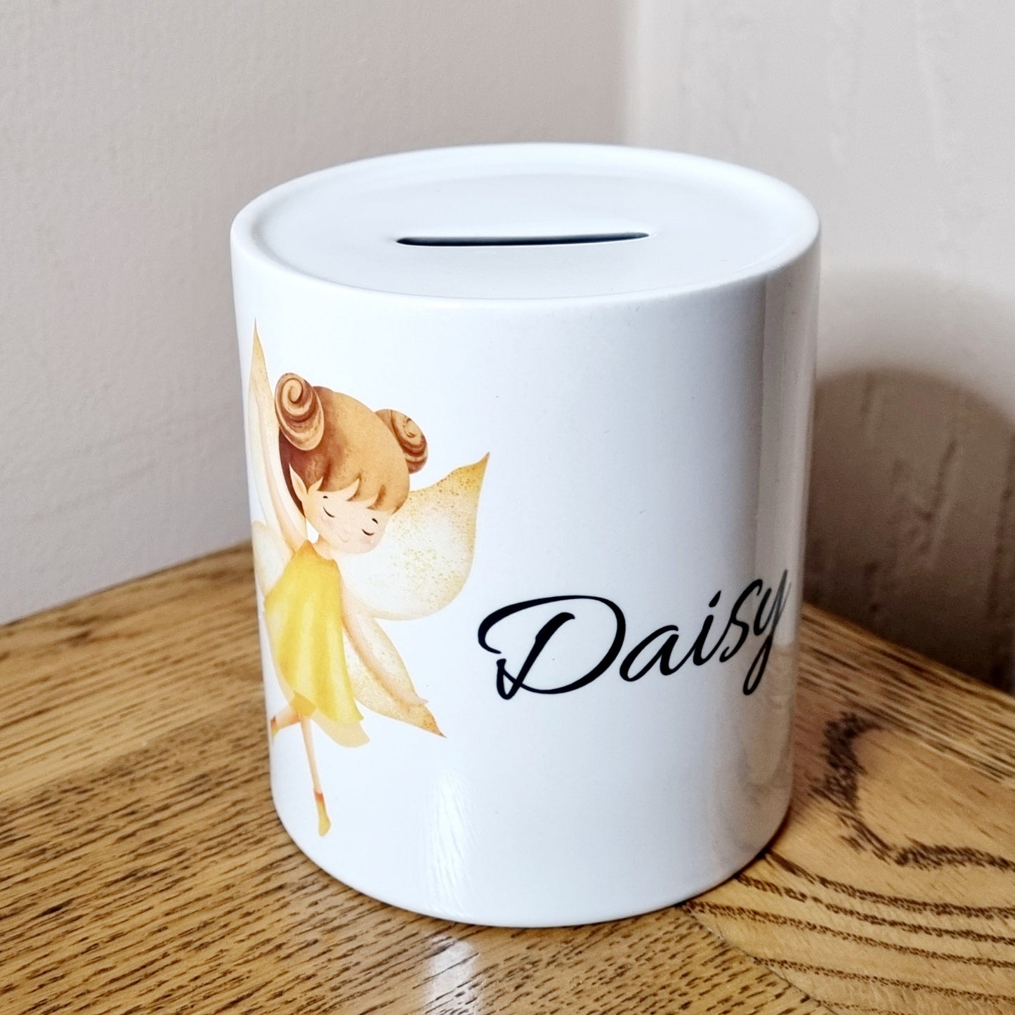 Fairy Ceramic Money box - Children's piggy bank - Personalised money box