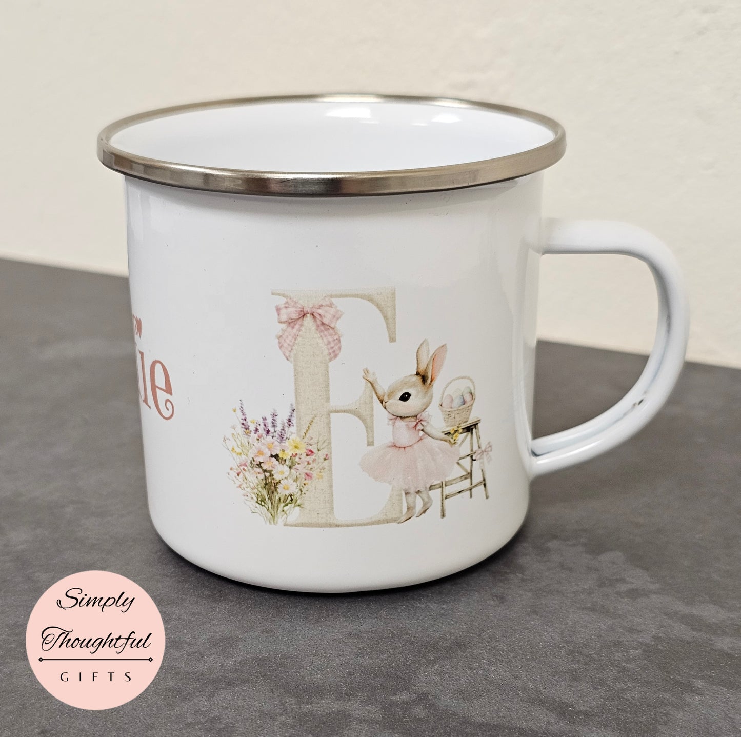 Easter Cup - Personalised Enamel Easter Mug - Kids Easter Cup