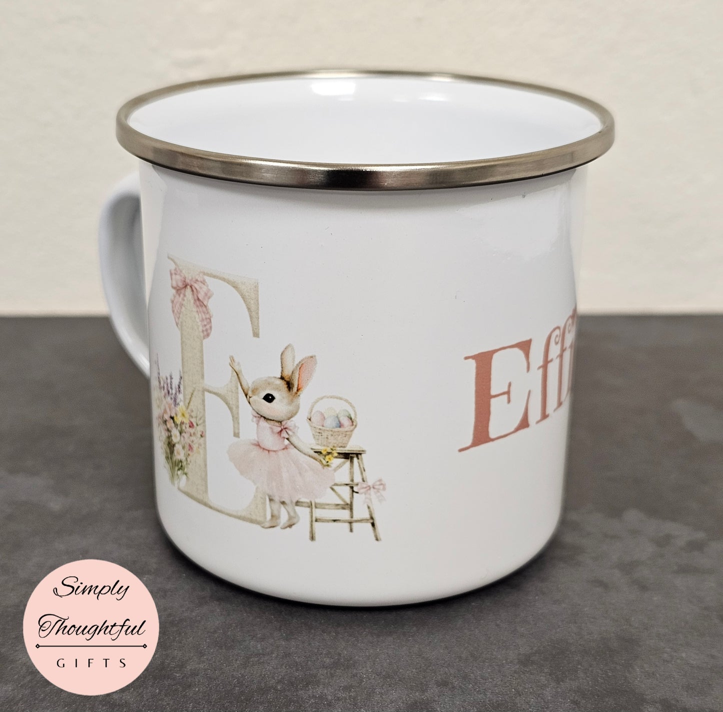 Easter Cup - Personalised Enamel Easter Mug - Kids Easter Cup