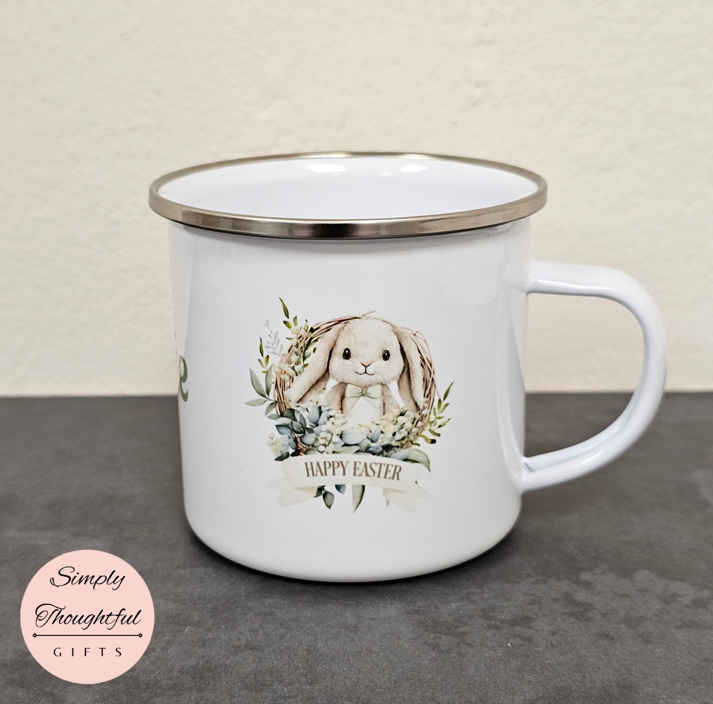 Easter Cup - Personalised Enamel Easter Mug - Kids Easter Cup