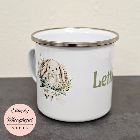 Easter Cup - Personalised Enamel Easter Mug - Kids Easter Cup